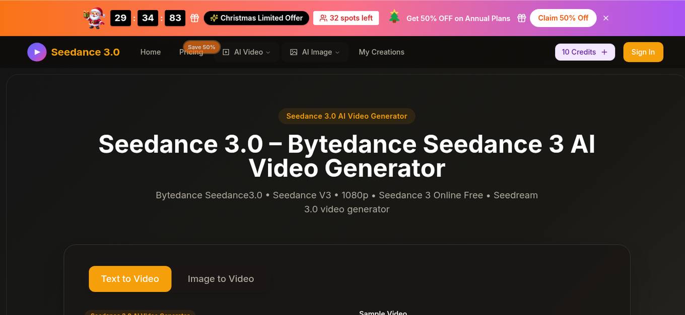 Seedance 3.0 Screenshot
