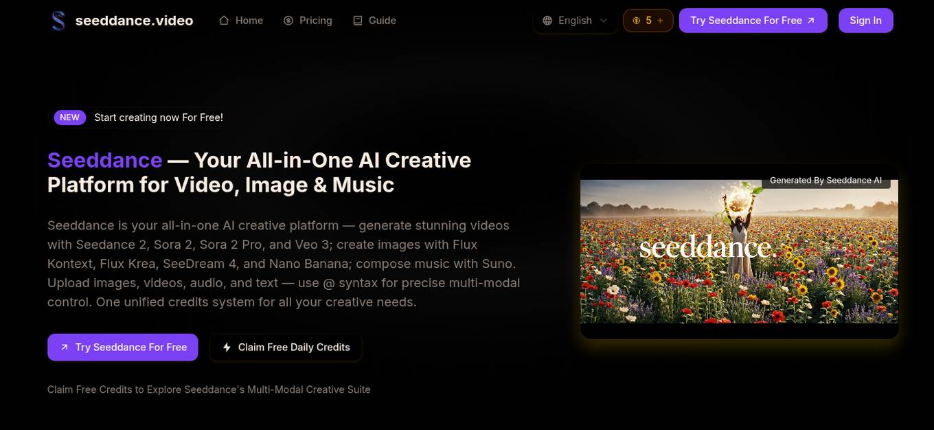 Seeddance Screenshot