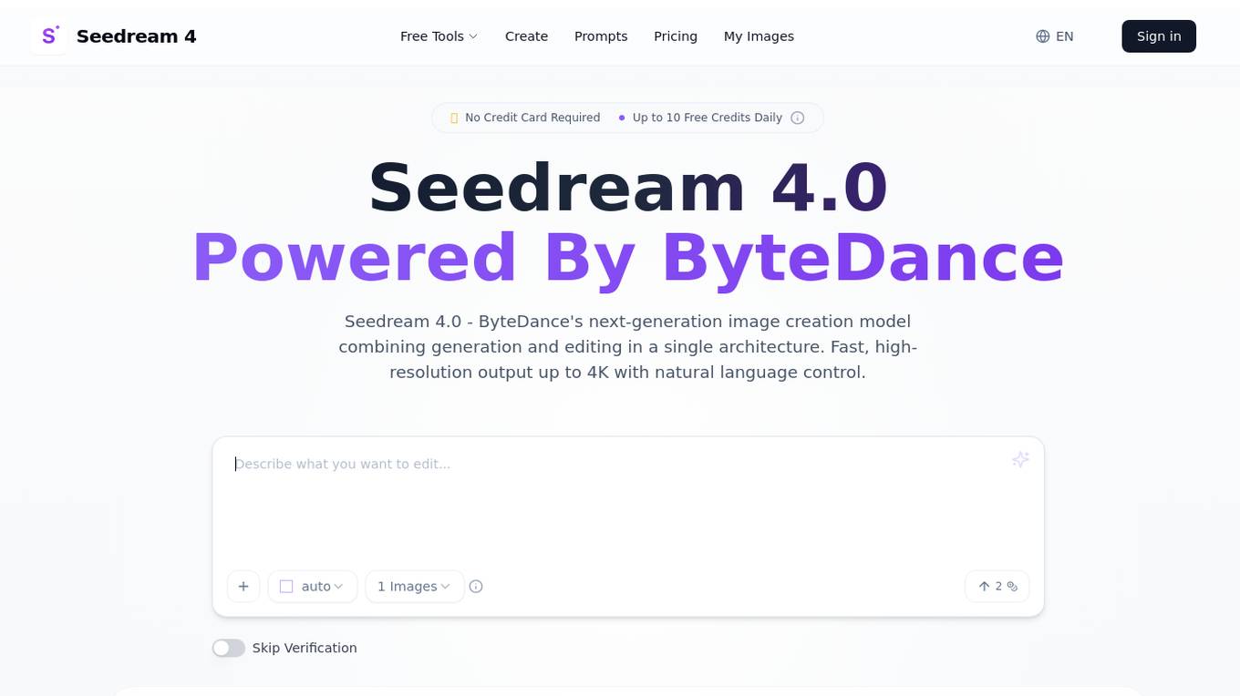 Seedream 4.0 Screenshot