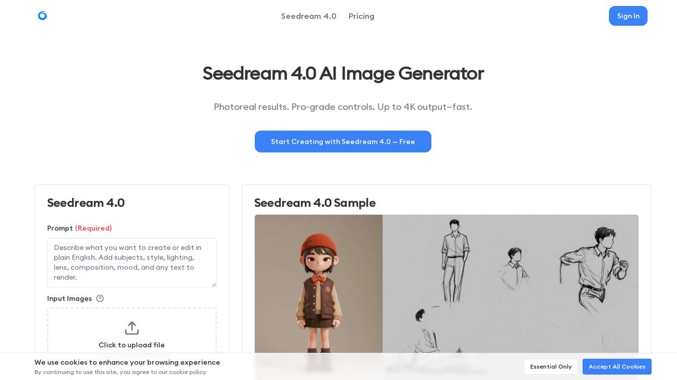 Seedream 4.0 Screenshot