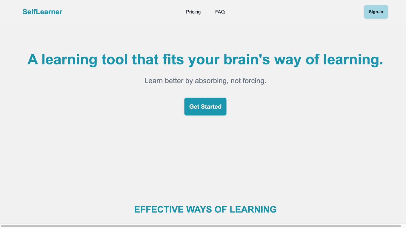 SelfLearner Screenshot