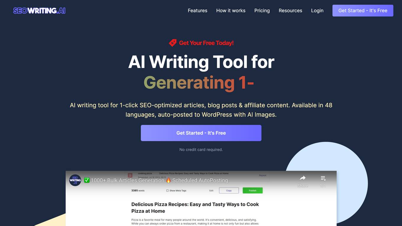 SEO Writing AI screenshot