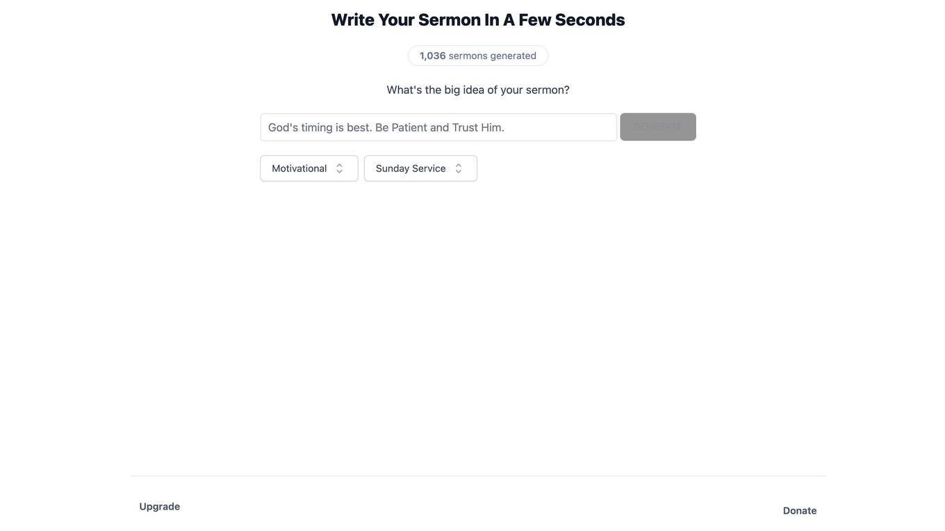 Sermon Writer Screenshot