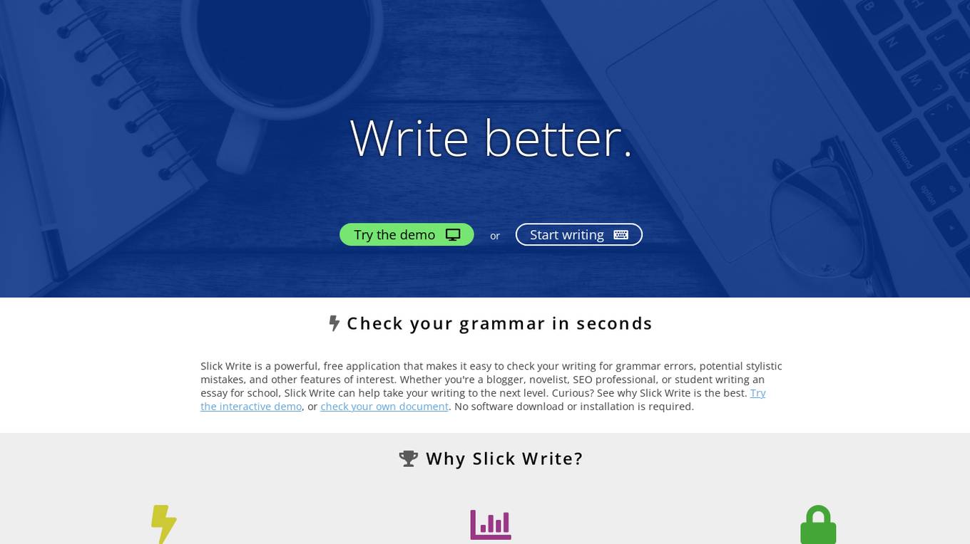 Slick Write Screenshot