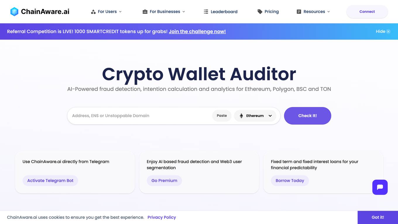 ChainAware.ai Screenshot