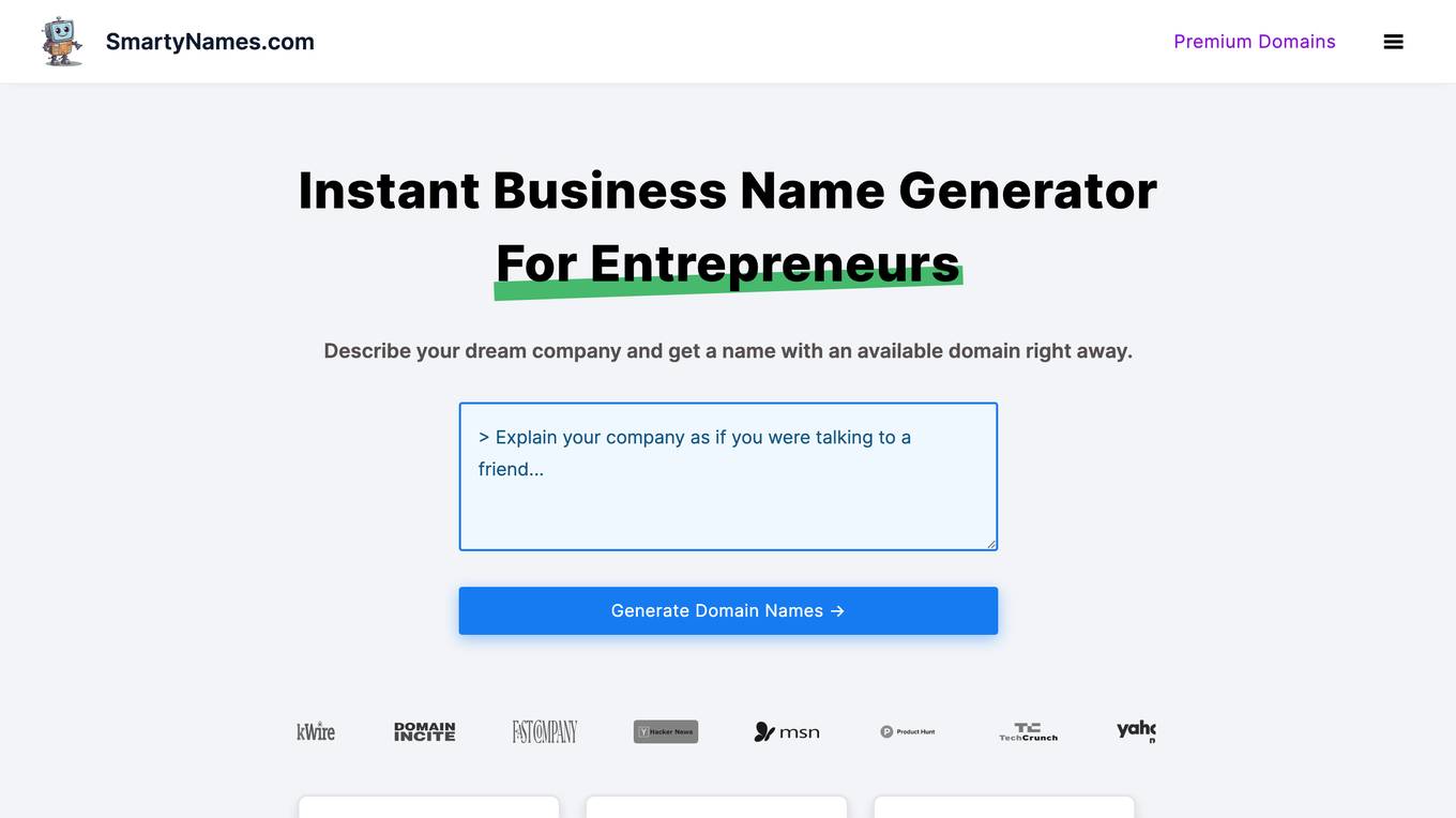 SmartyNames.com Screenshot