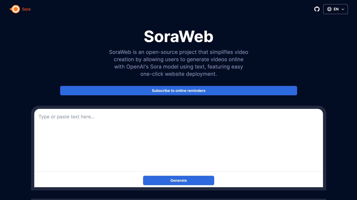 SoraWeb Screenshot