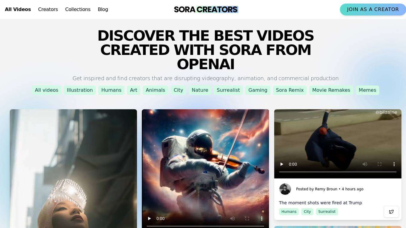 Sora Creators Screenshot