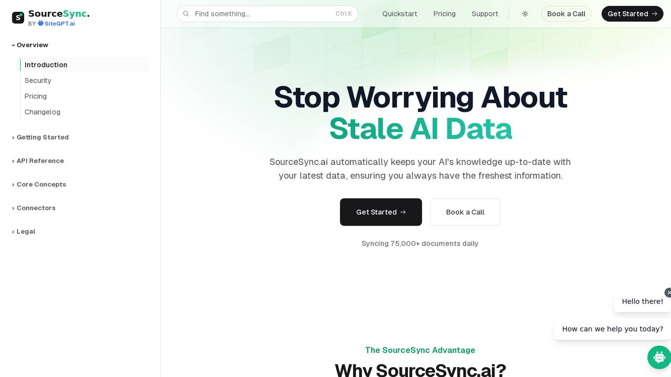 SourceSync.ai Screenshot