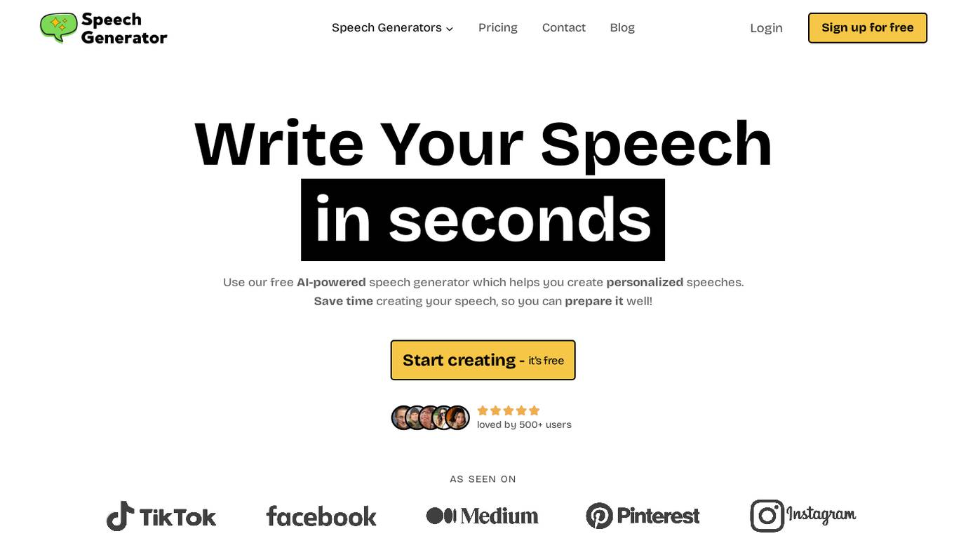 SpeechGeneratorAI screenshot