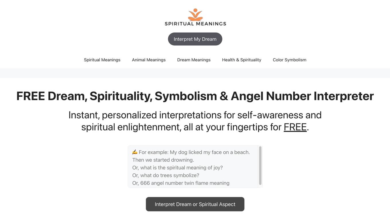 Spiritual Meanings Screenshot