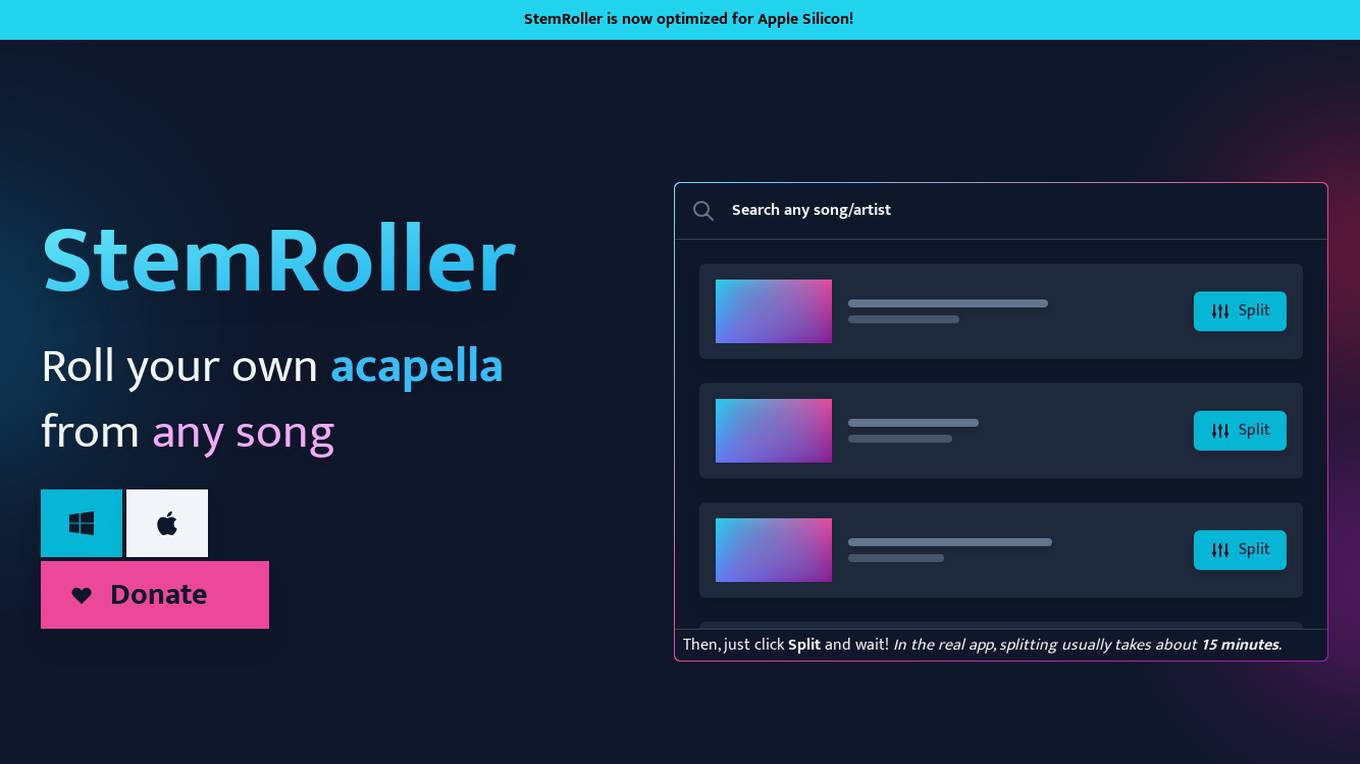 StemRoller Screenshot