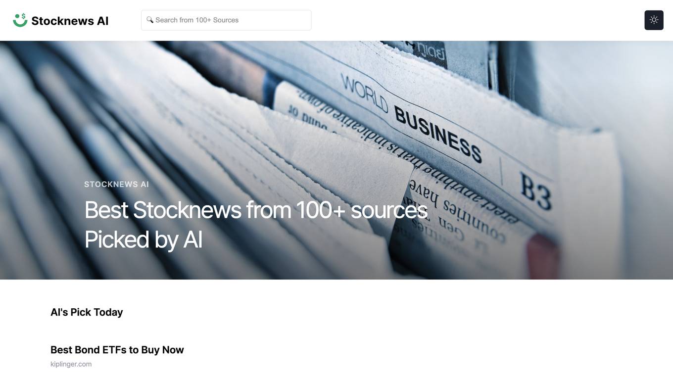 Stocknews AI screenshot