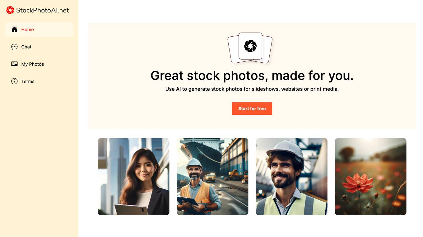 StockPhotoAI.net Screenshot