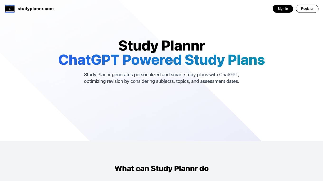 Study Plannr Screenshot