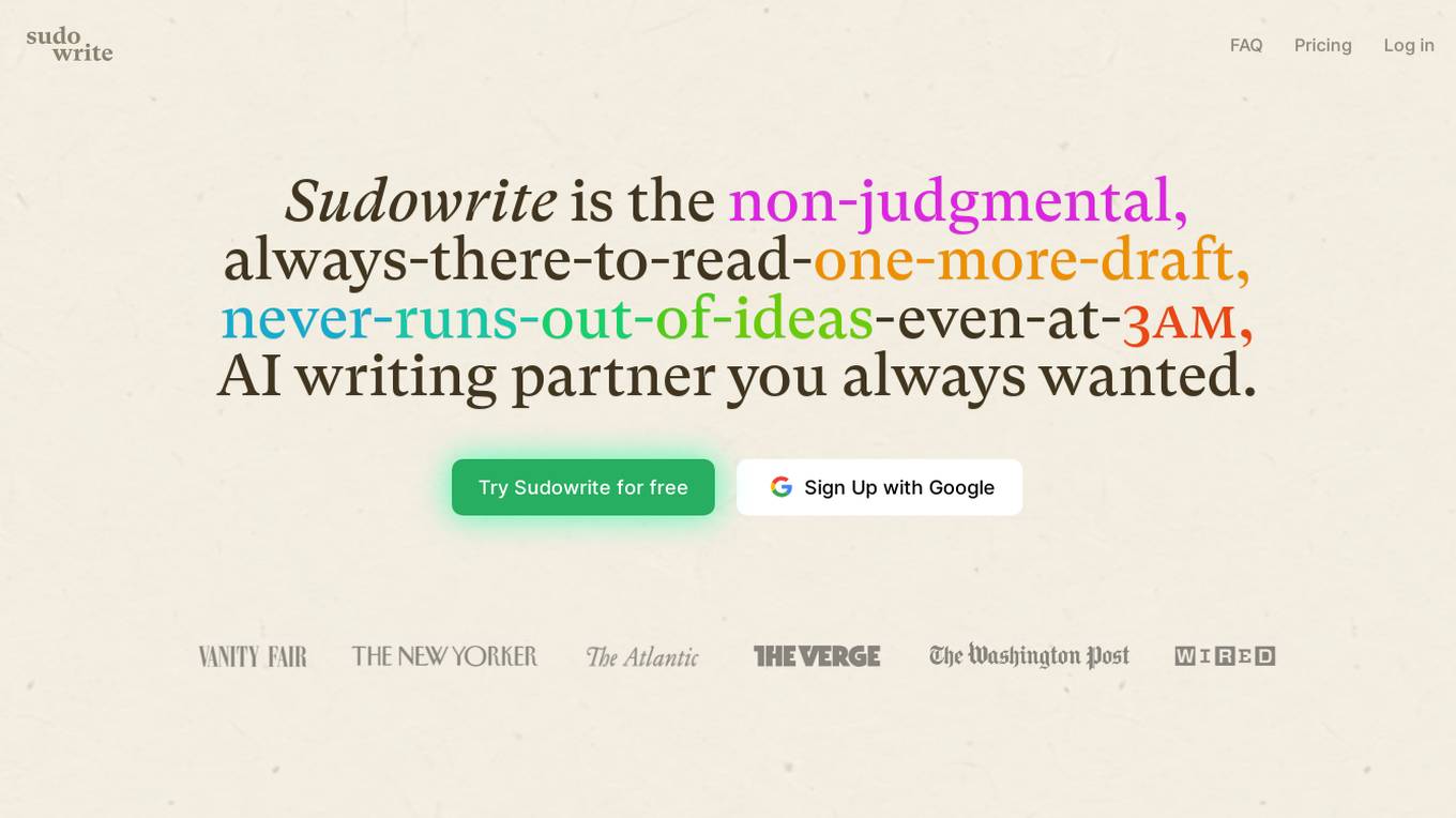 Sudowrite screenshot