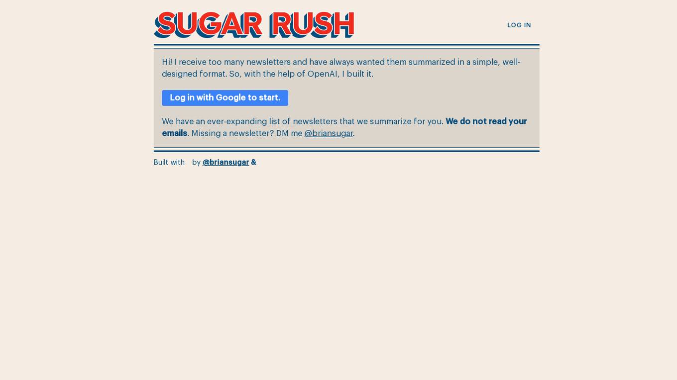 SugarRush.ai Screenshot