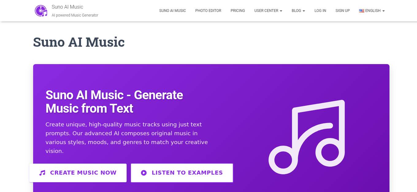 Suno AI Music Screenshot