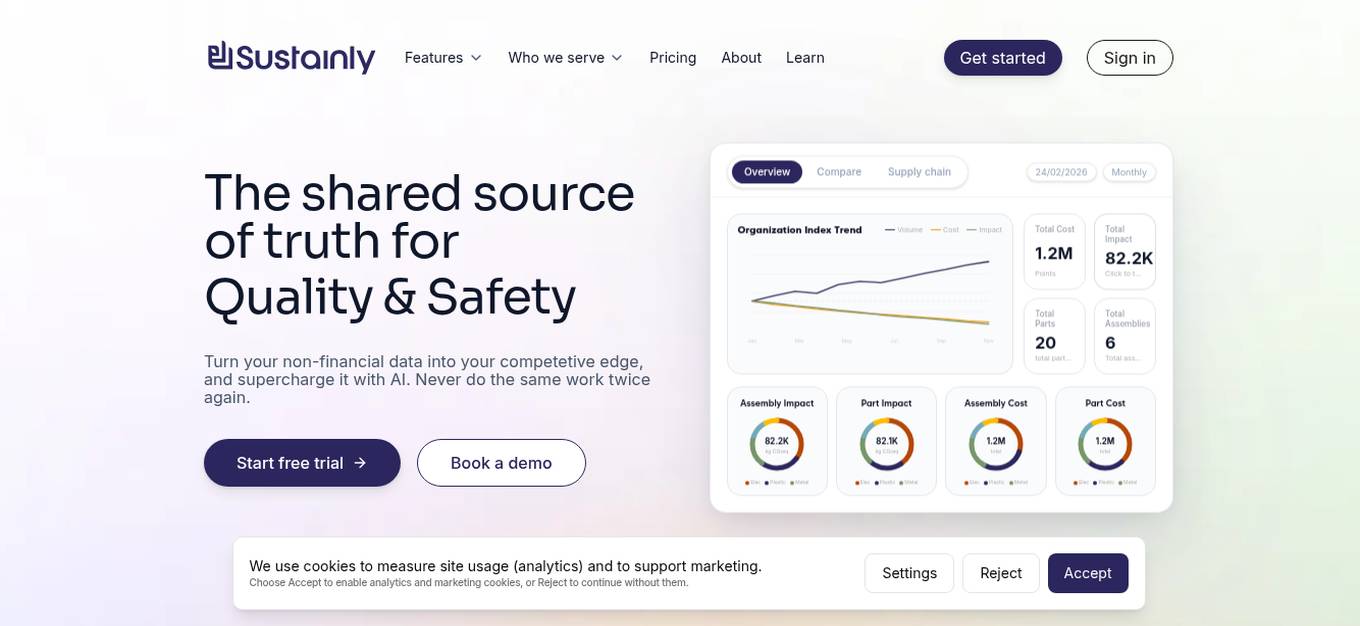 Sustainly Screenshot