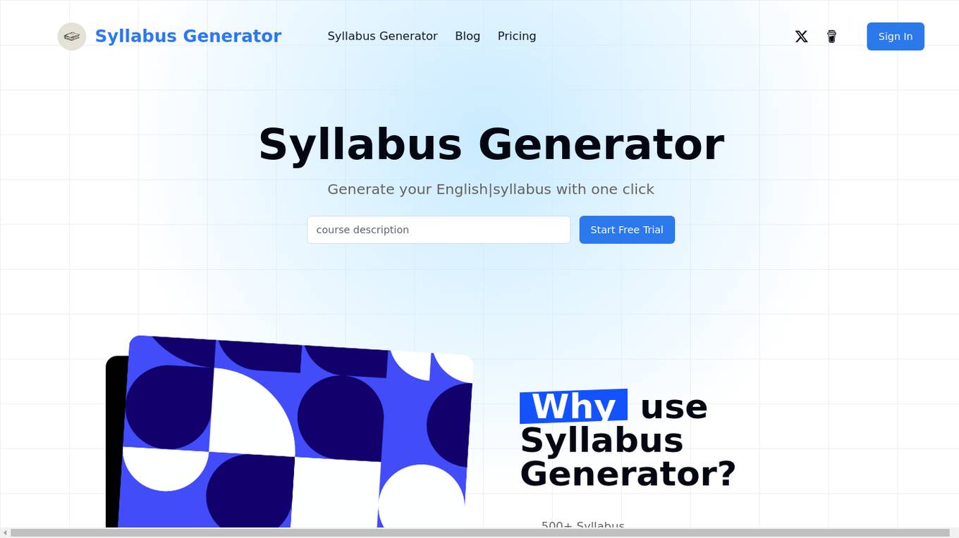 Syllabus Generator Screenshot