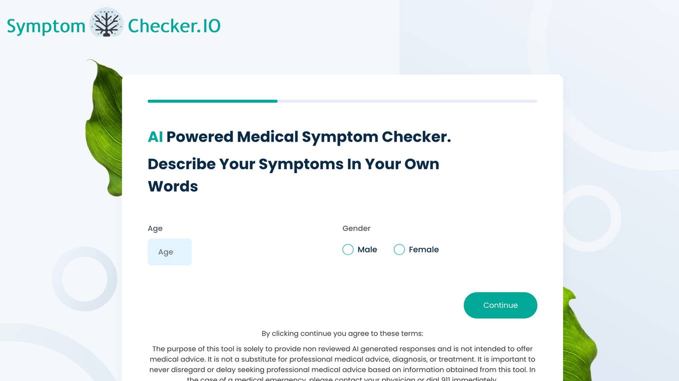 SymptomChecker.io screenshot