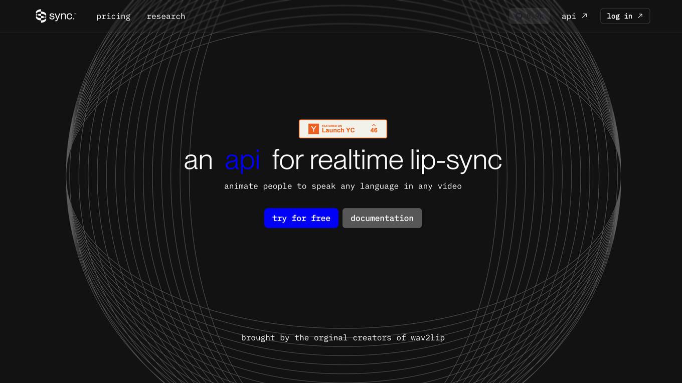 Sync Labs Screenshot