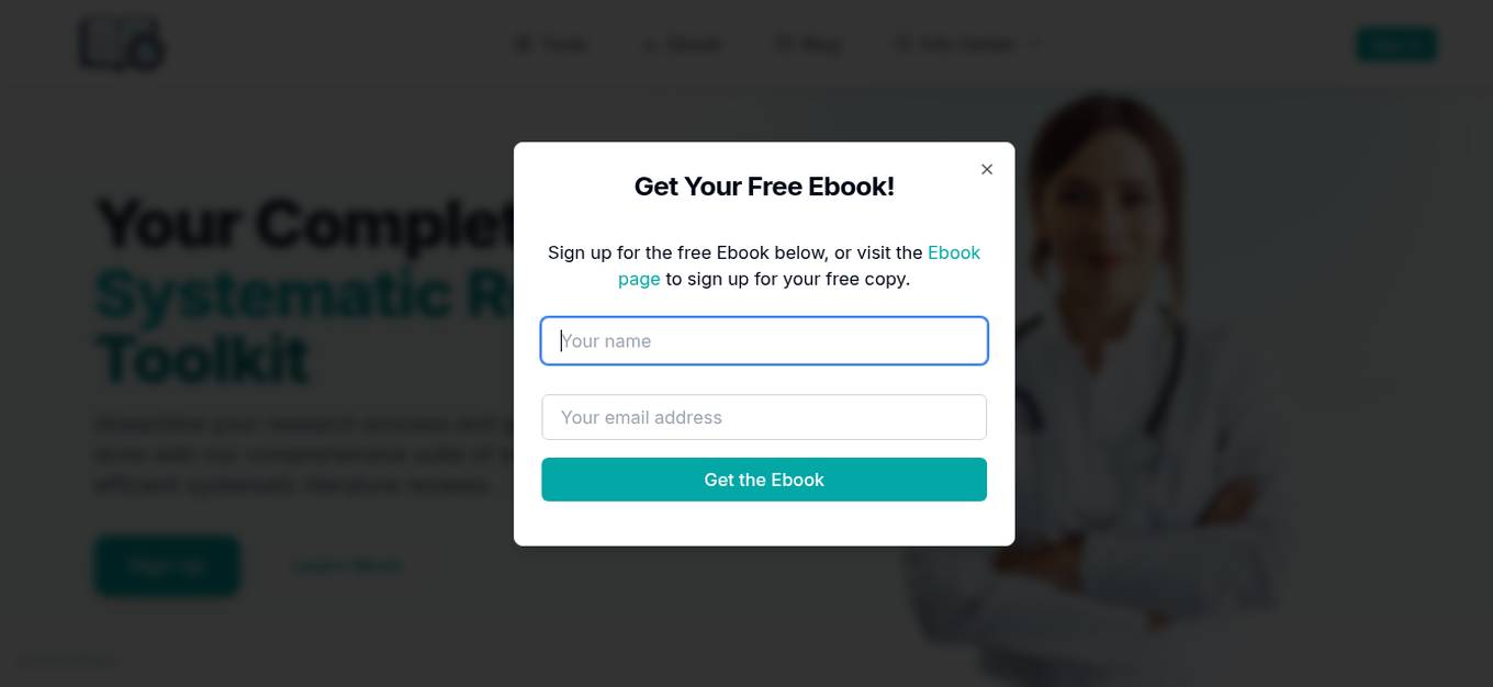 Systematic Review Tools Screenshot