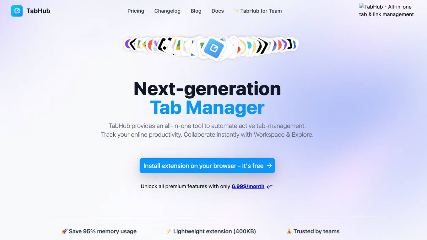 TabHub screenshot