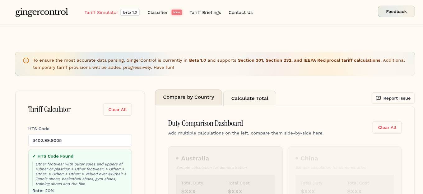 GingerControl - Classifier screenshot