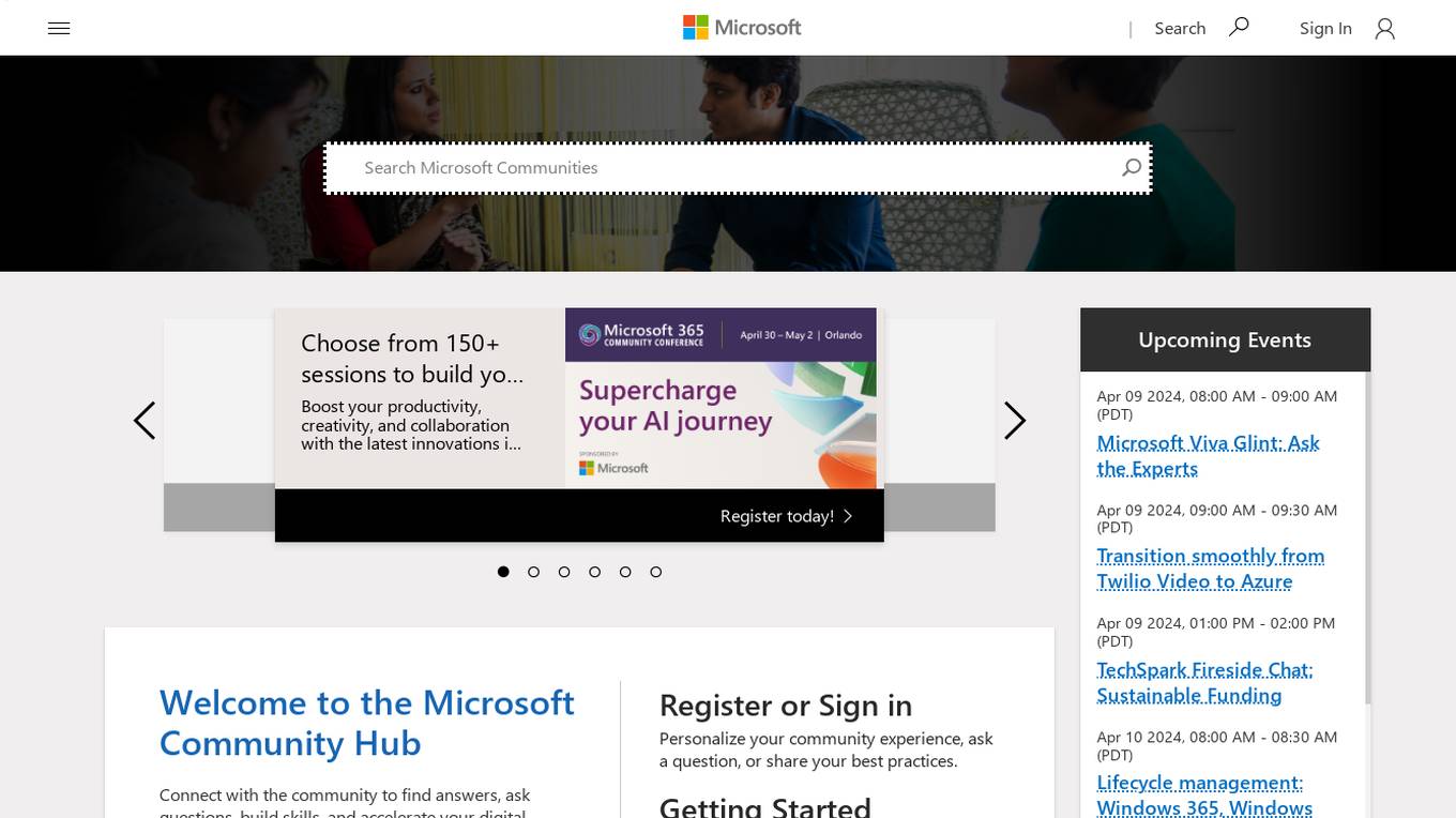 Microsoft Tech Community screenshot