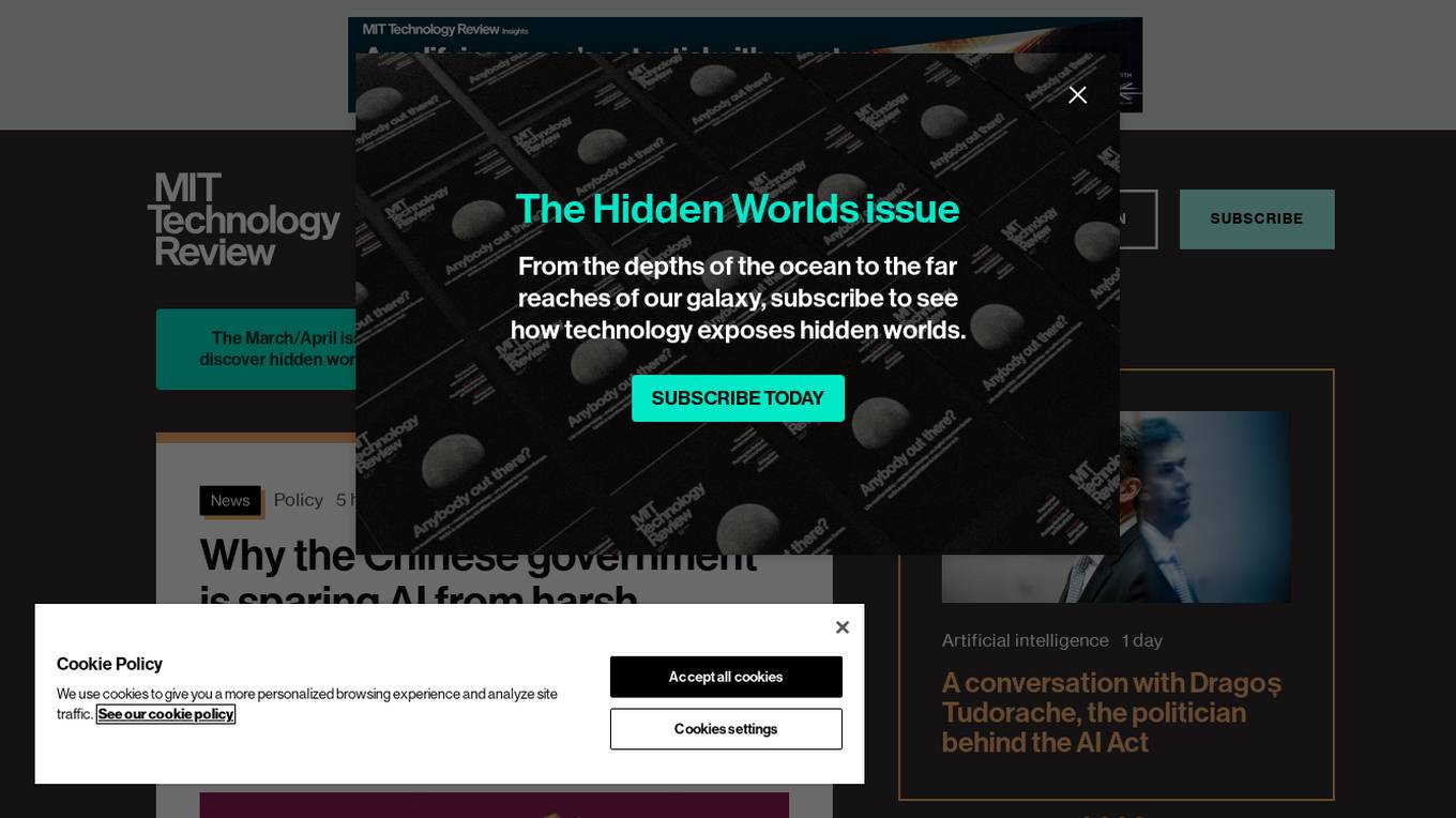 MIT Technology Review Screenshot
