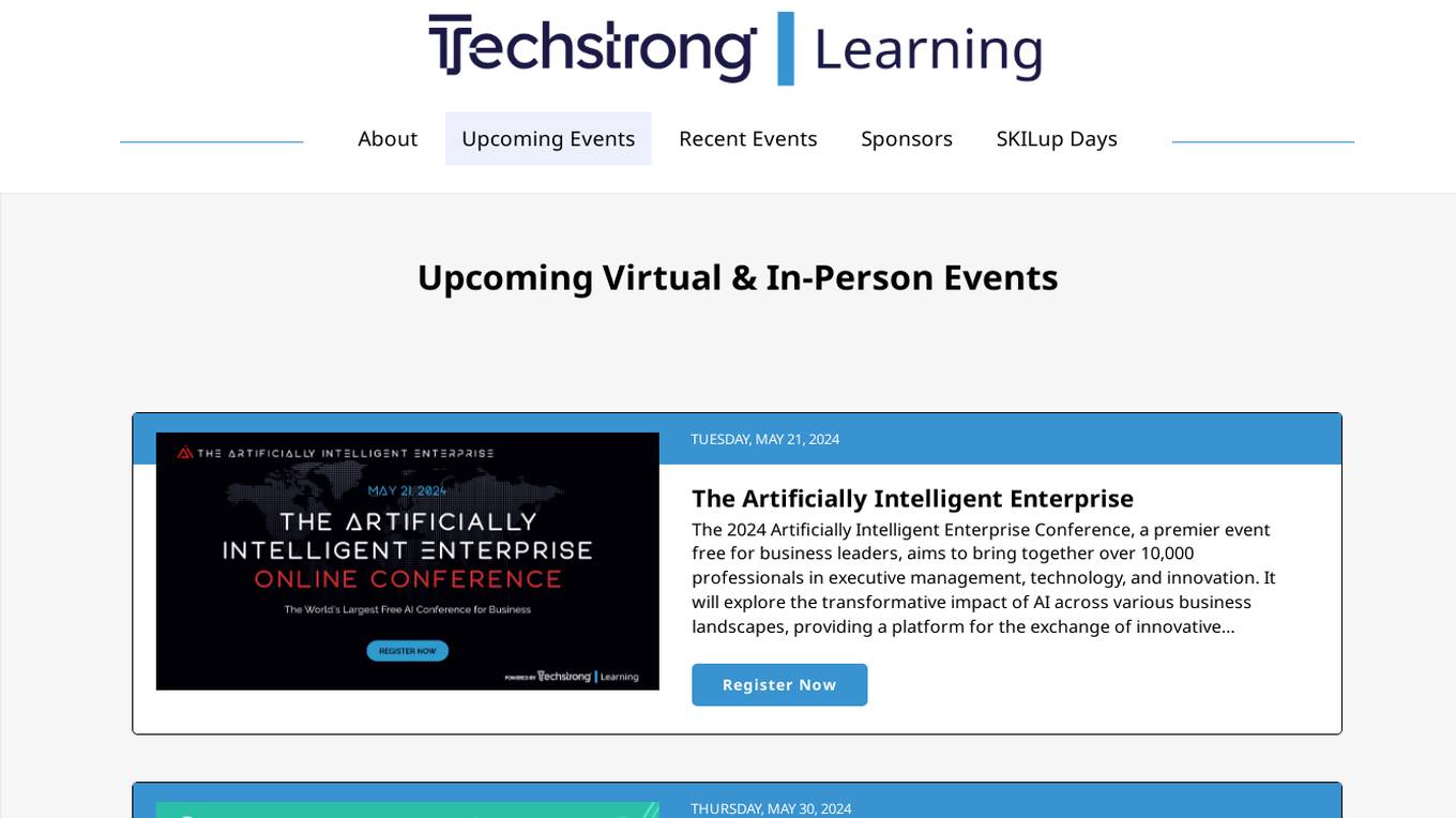 Techstrong Learning Screenshot