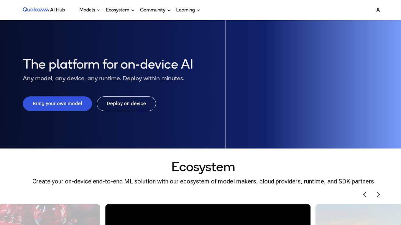 Qualcomm AI Hub Screenshot