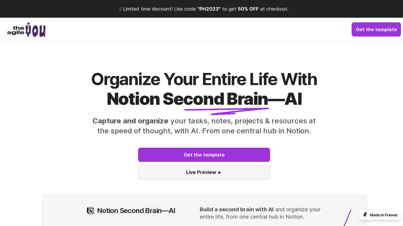 Notion Second Brain-AI screenshot