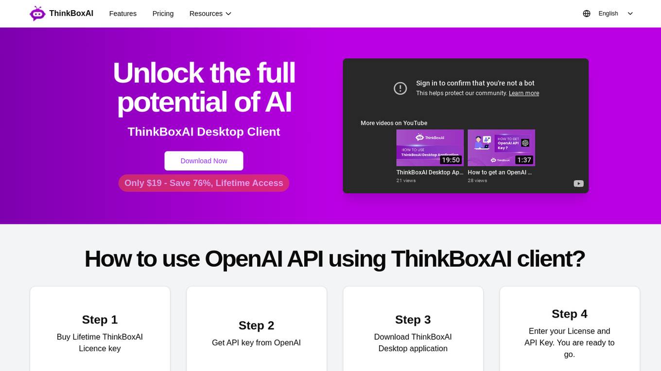 ThinkBoxAI Screenshot