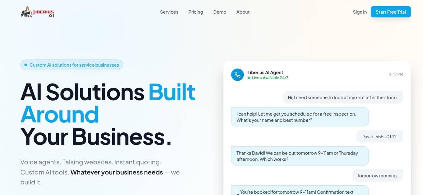 Tiberius AI Screenshot
