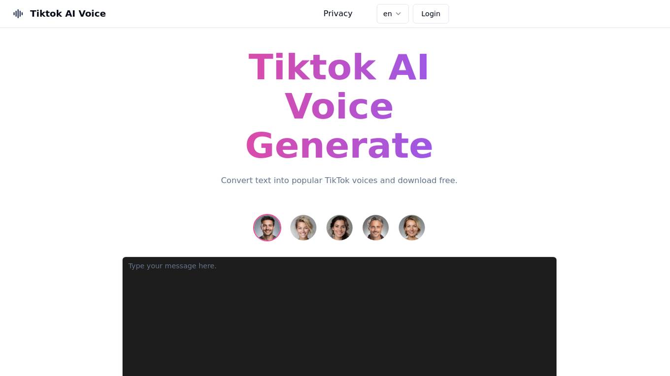 Tiktok AI Voice Screenshot