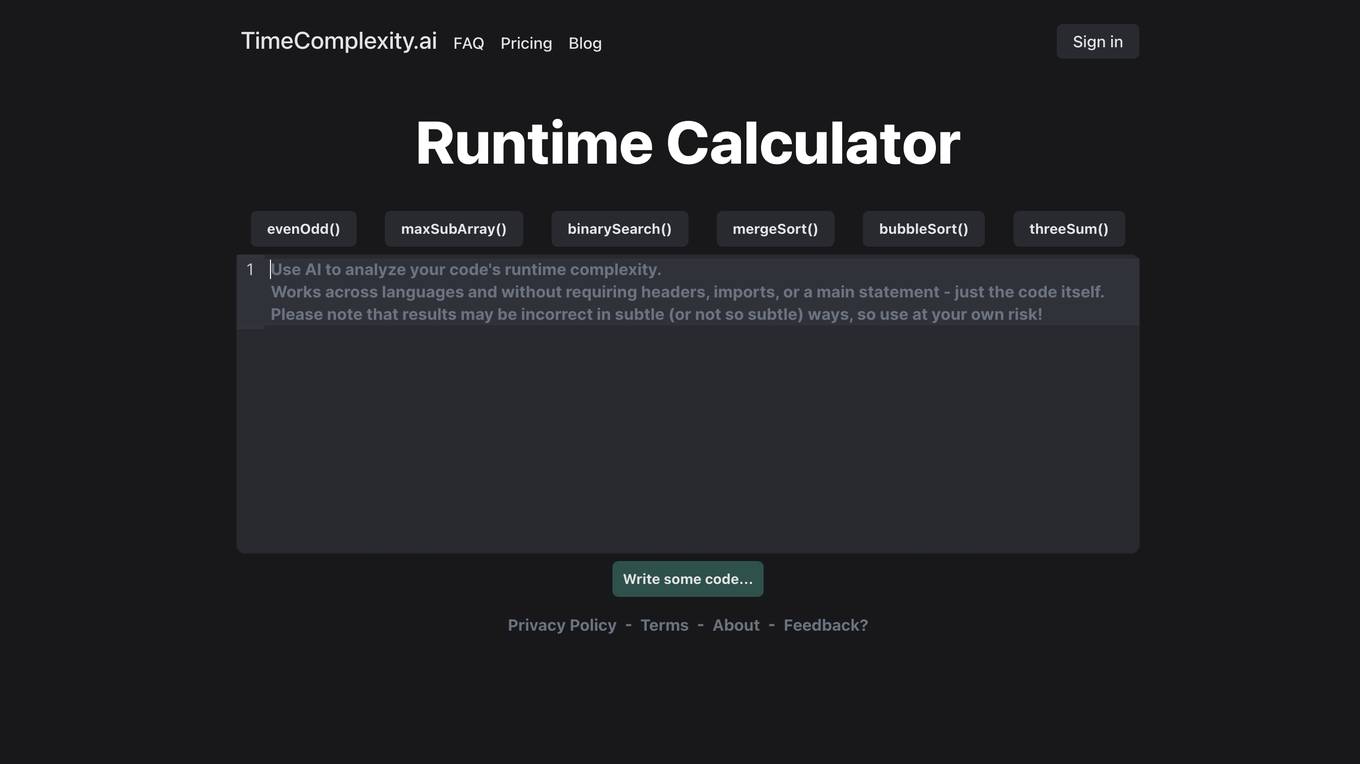 TimeComplexity.ai screenshot