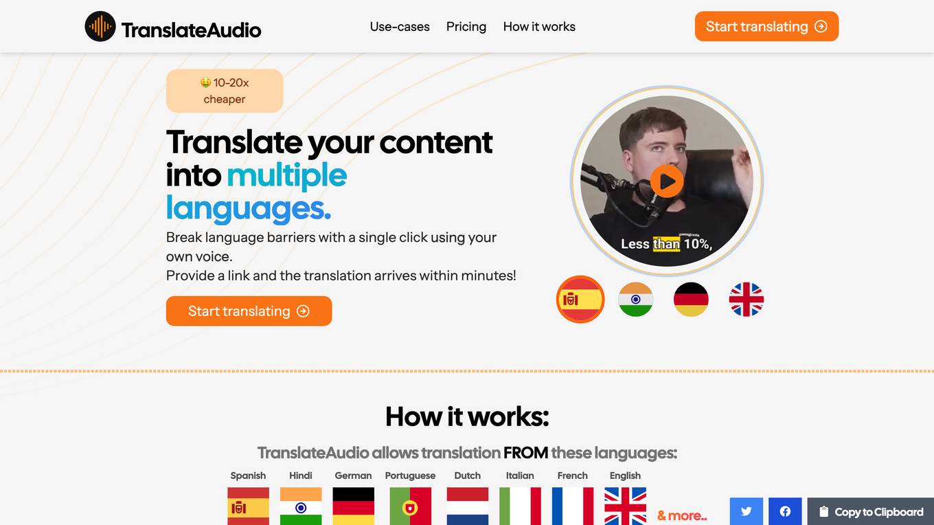 TranslateAudio screenshot