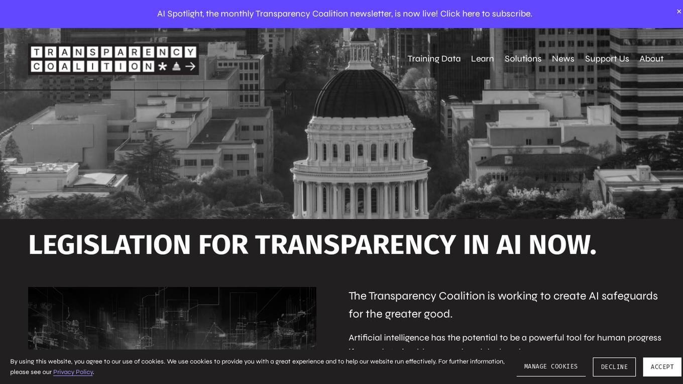 Transparency Coalition Screenshot