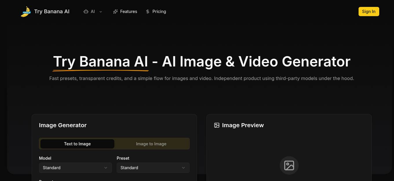 Try Banana AI Screenshot