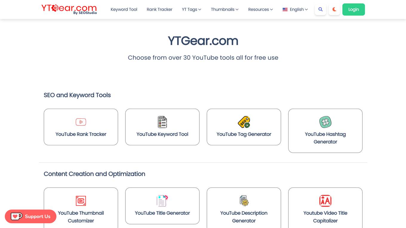 YTGear.com Screenshot