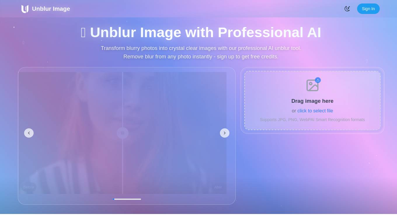 Unblur Image AI Screenshot