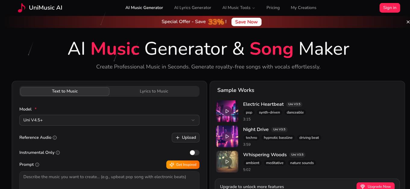 UniMusic AI Screenshot