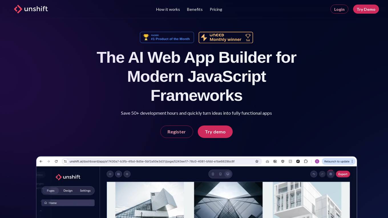 The Web App Builder Screenshot