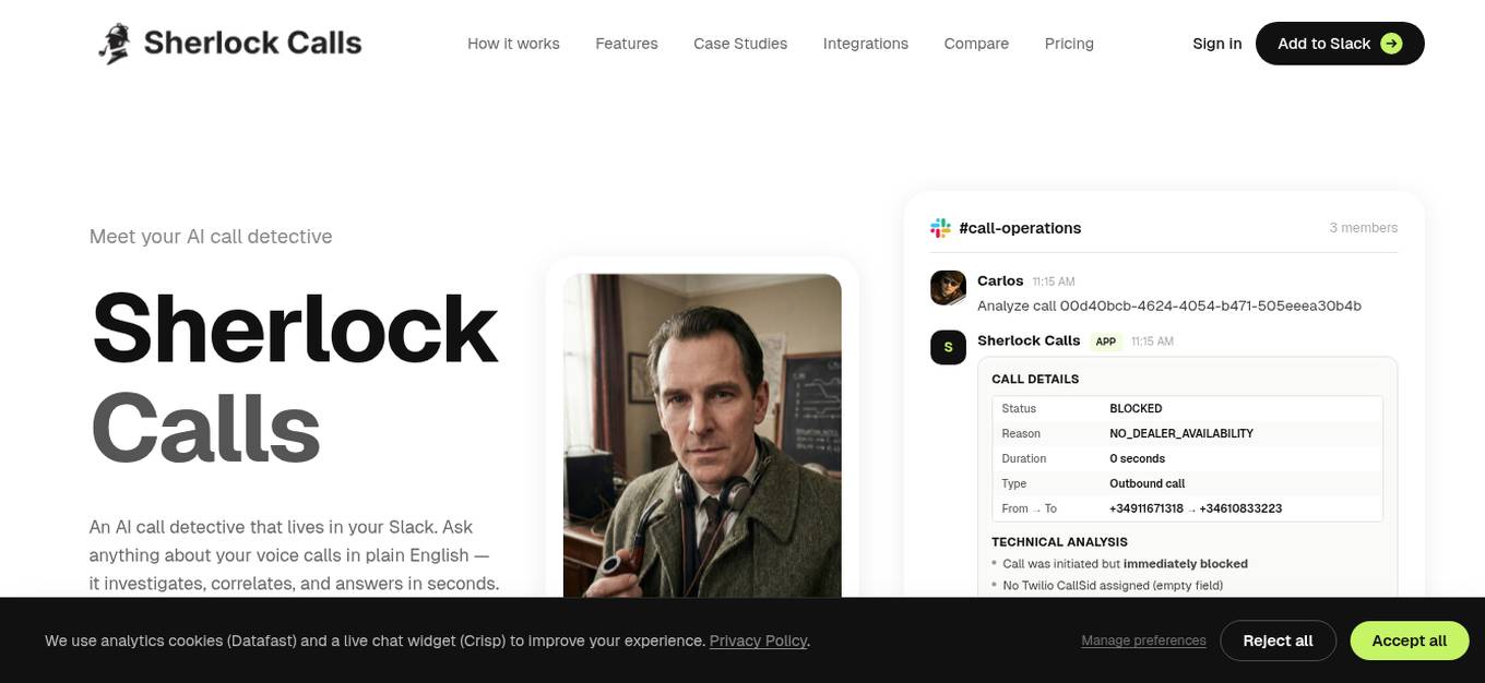 Sherlock Calls Screenshot