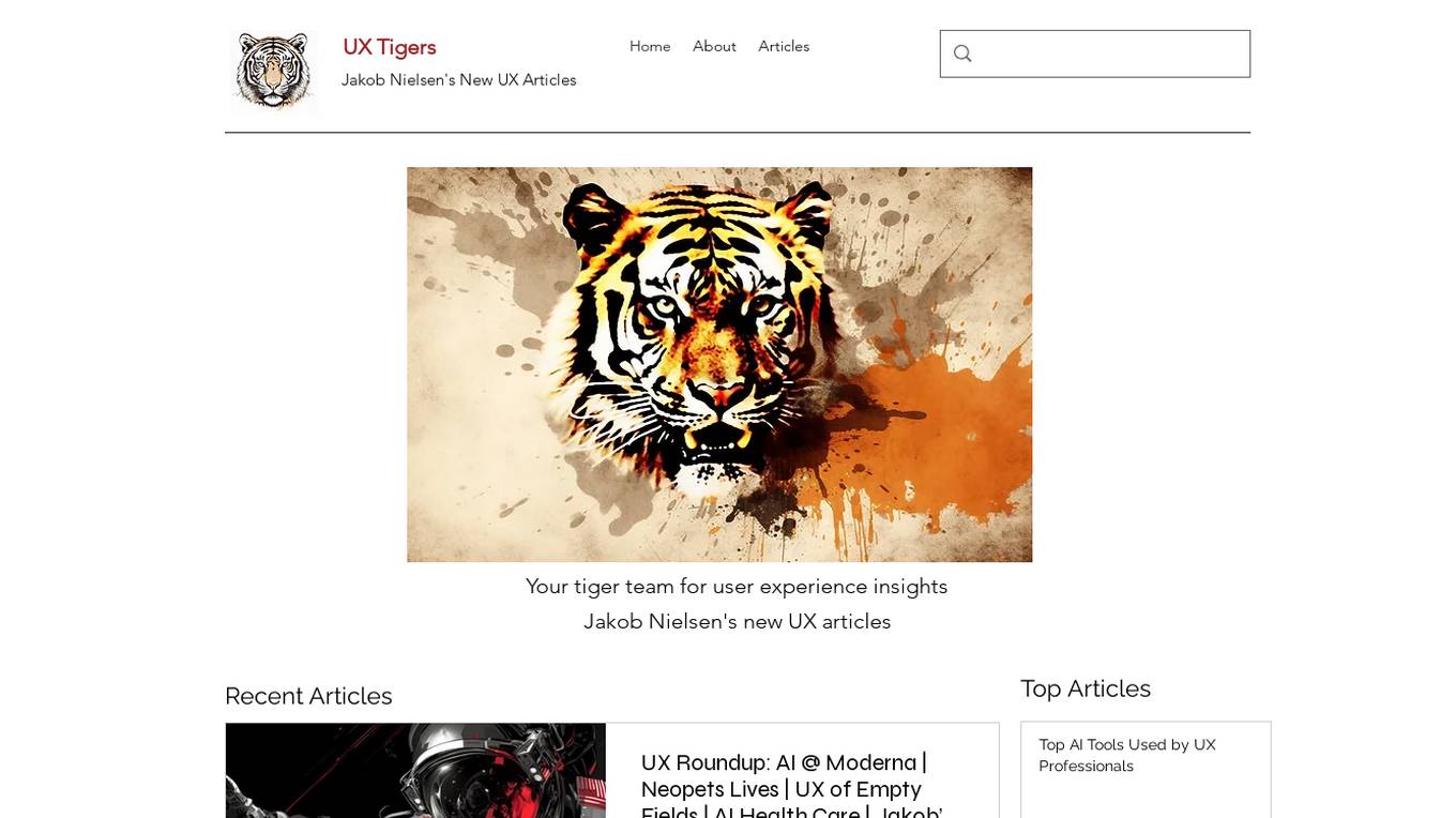 UX Tigers Screenshot