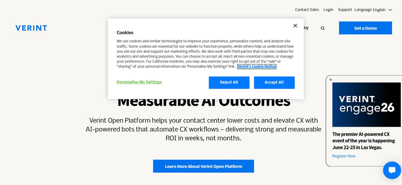 Verint CX Automation Screenshot