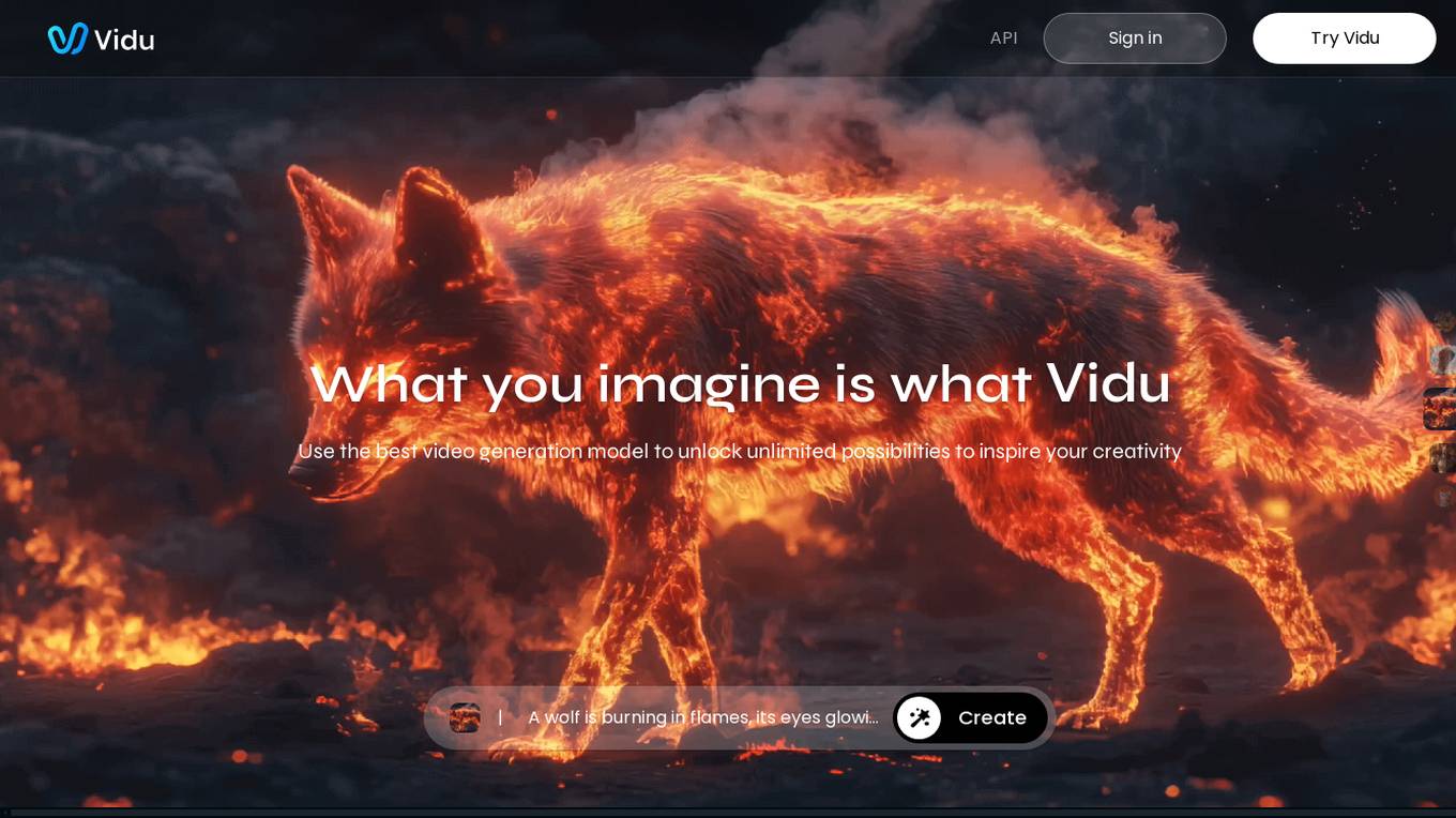 Vidu AI Video Generator Screenshot