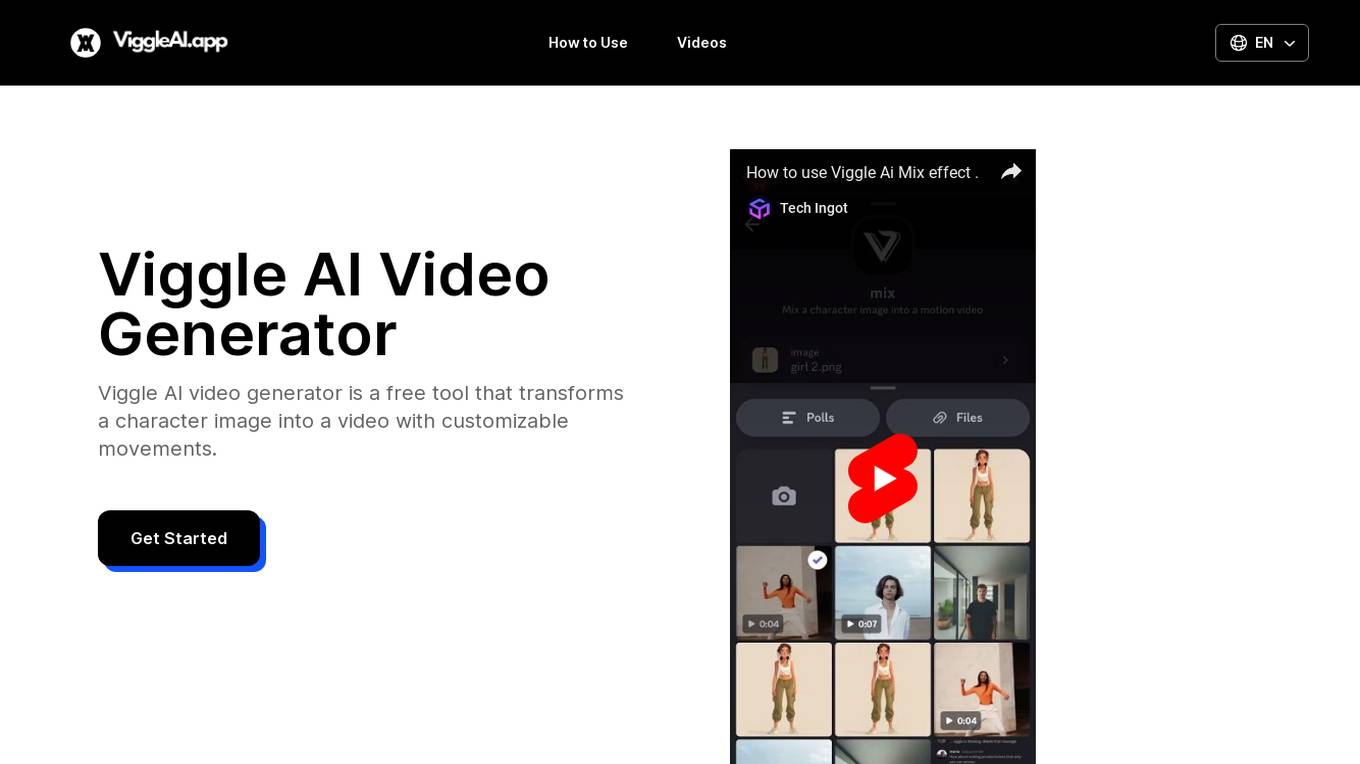 Viggle AI Video Generator Screenshot